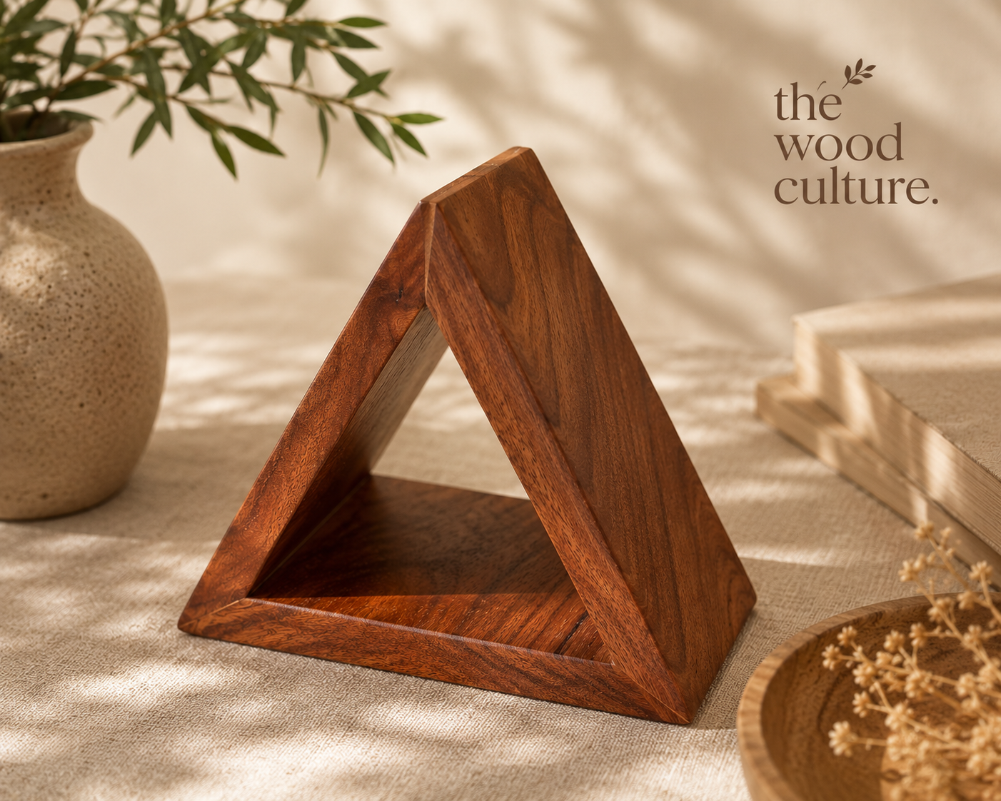 Acacia Wood Triangle Book Page Holder